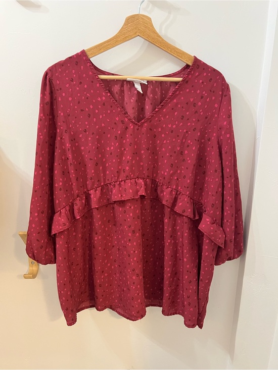 Isabel Maternity by Ingrid & Isabel Tops - Ingrid and Isabel Pink Heart Valentine’s Day Maternity Blouse